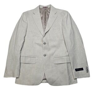Tommy Hilfiger Conrad Sport Coat Mens 36S‎ White Tan Modern Fit Blazer $295 NEW